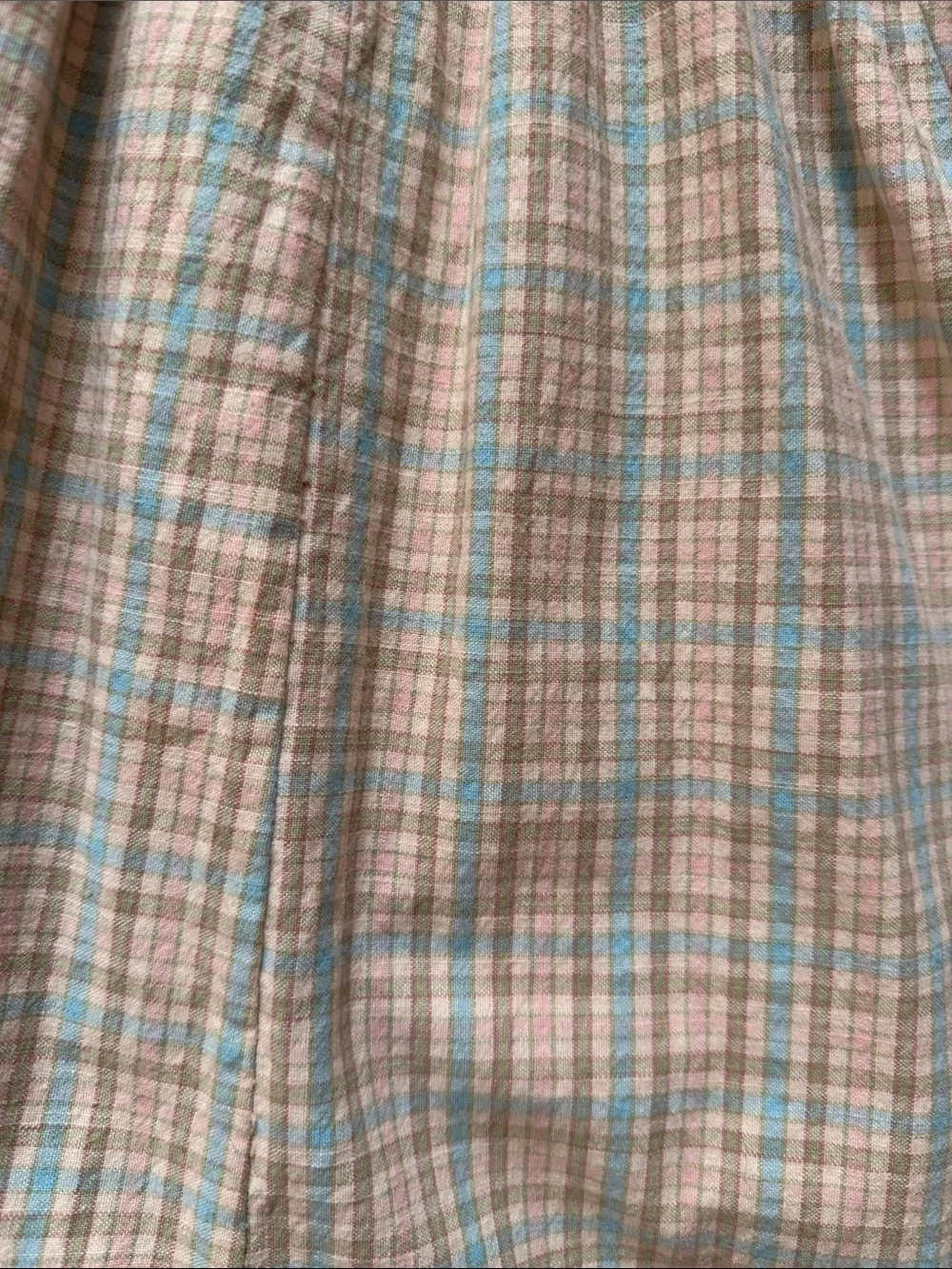 Apolina Adina shorts romper pastel check plaid with embroidery 3-5yr